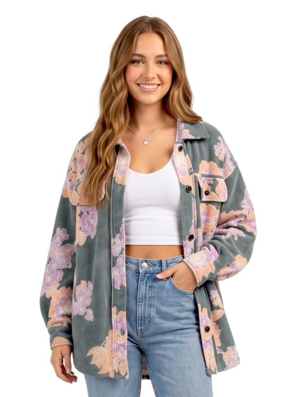 Free People Ruby Jacket Gray Combo